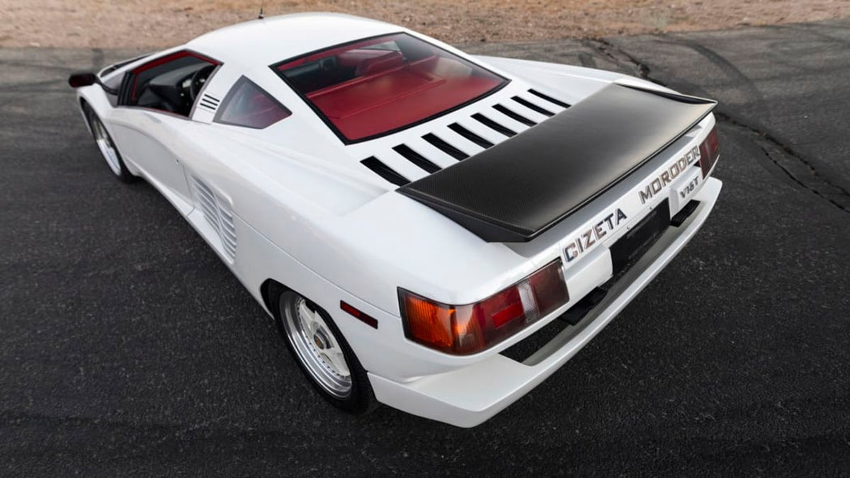 The Cizeta-Moroder is powered by a 6.0-liter V16 engine.