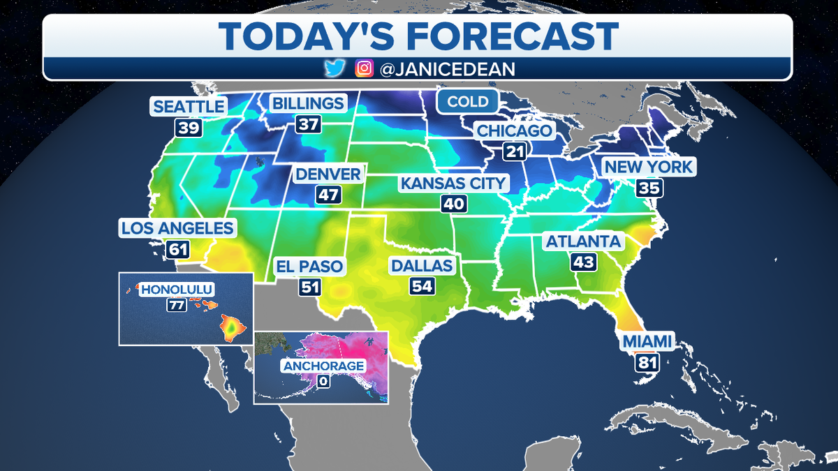 The national forecast for Monday, Jan. 3.