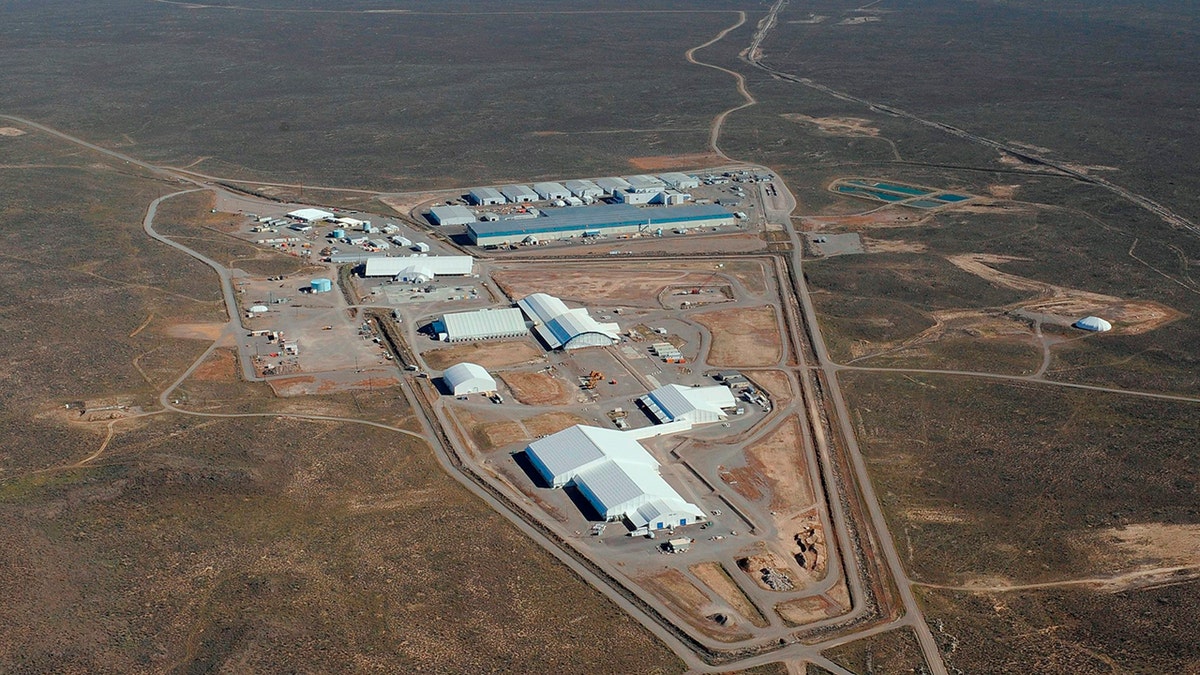 Radioactive Waste Management Complex with the Accelerated Retrieval Project facilities in the foreground and the Advanced Mixed Waste Treatment Project in the background