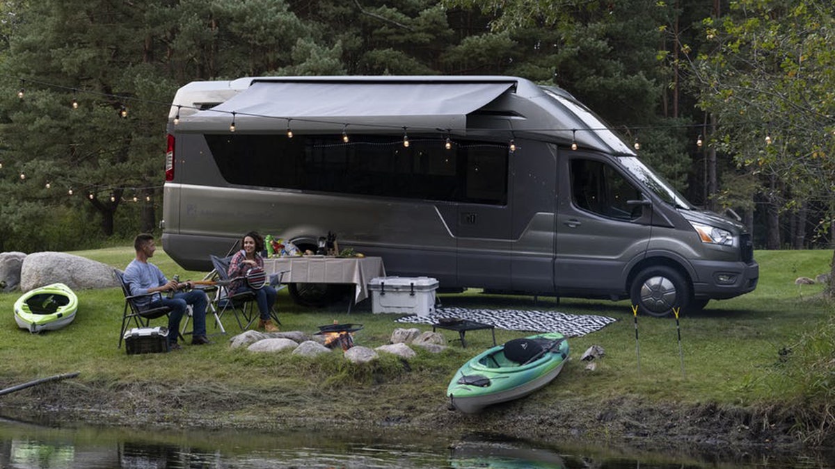 The Thor Vision is a Ford Transit-based electric camper van with a 300-mile driving range.