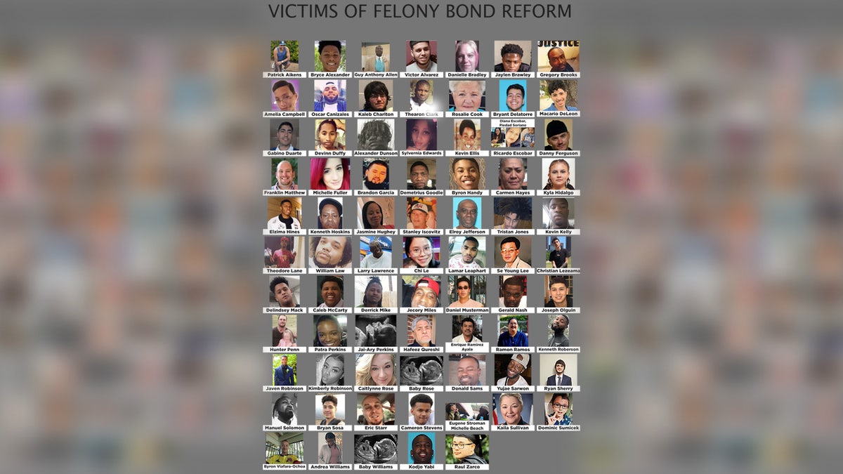 A list of some victims killed by offenders who were out on multiple bonds in Harris County, Texas. Crime Stoppers of Houston said 156 people have been killed since 2018 by people released on multiple bonds in Harris County.