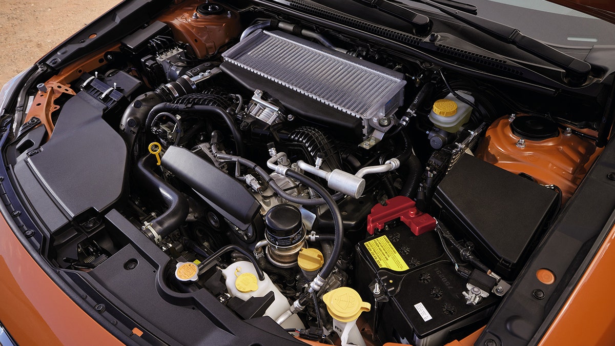 The WRX is powered by a 271 hp 2.4-liter flat-four-cylinder engine.