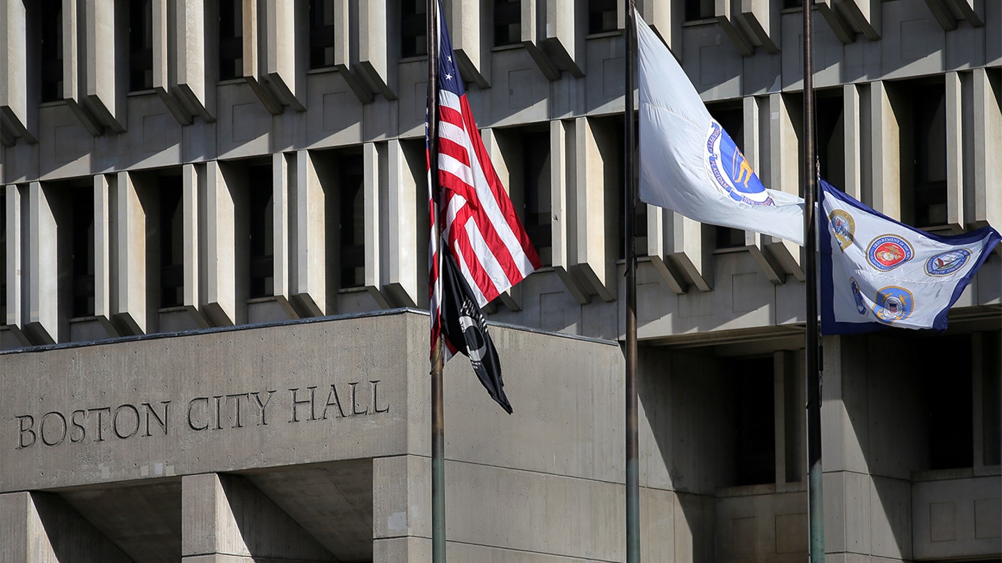 Boston City Hall Christian Flag