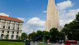 Pittsburgh Pennsylvania in Oakland with the University of Pittsburgh Cathedral of Learning building education. (Photo by: Education Images/Universal Images Group via Getty Images)