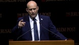 Israeli Prime Minister Naftali Bennett speaks at the Jerusalem Post's annual coference on October 12, 2021 in Jerusalem, Israel. The conference featured officials, diplomats and business leaders discussing the health, economic and security challenges facing Israel.