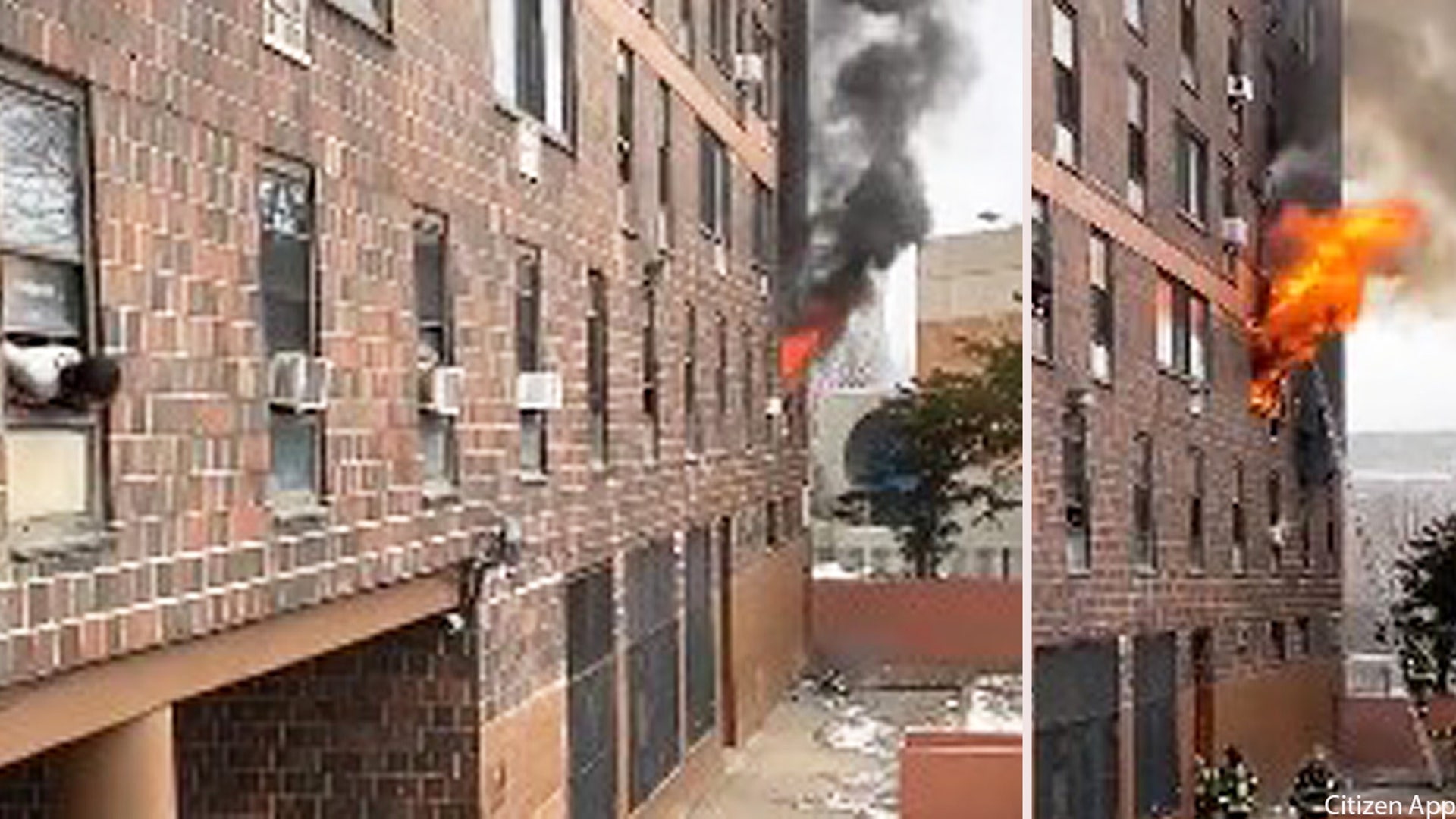 Bronx apartment building on fire