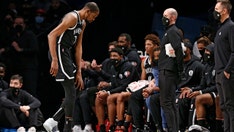 Kevin Durant exits with sprained knee, Nets rout Pelicans