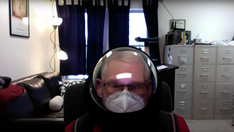 Michigan professor wearing space helmet tells students they are 'vectors of disease' in Zoom rant