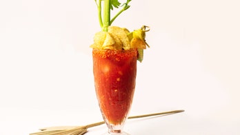 This Bloody Mary with potato chip breadcrumbs is the perfect way to toast the new year