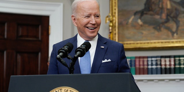 President Joe Biden speaks on the retirement of Supreme Court Justice Stephen Breyer at the White House on Thursday, Jan. 27, 2022.