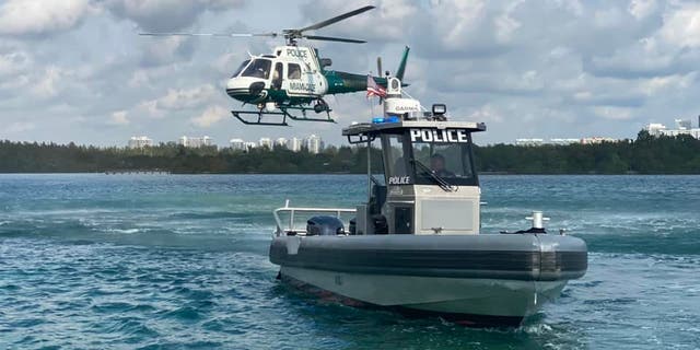 North Miami Police Department organized a boat parade for cancer warrior Kayson Diaz. (Photo by North Miami Police Department)