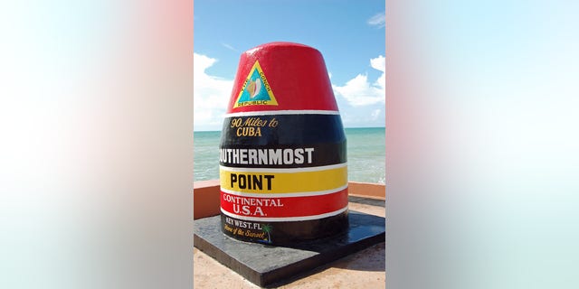 Pelampung paling selatan di Key West Florida