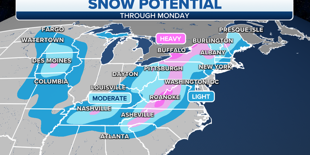 Eastern snow potential