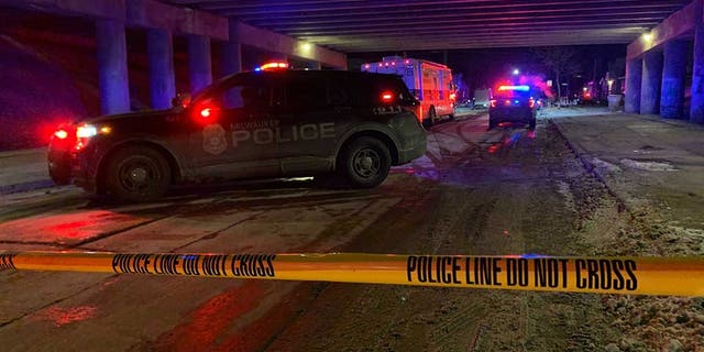 Law enforcement presence near 64th and Adler streets in Milwaukee, Wisconsin, early Wednesday where a sheriff's deputy was shot during a foot pursuit.