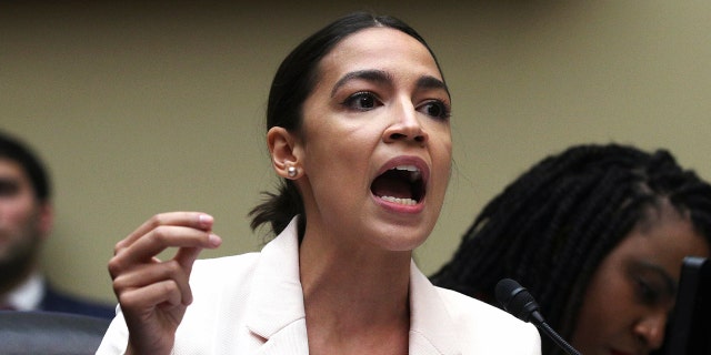 WASHINGTON, DC - JUNE 12: U.S. Rep. Alexandria Ocasio-Cortez (D-NY) speaks during a meeting of the House Committee on Oversight and Reform June 12, 2019 on Capitol Hill in Washington, DC. The committee held a meeting on "a resolution recommending that the House of Representatives find the Attorney General and the Secretary of Commerce in contempt of Congress." 