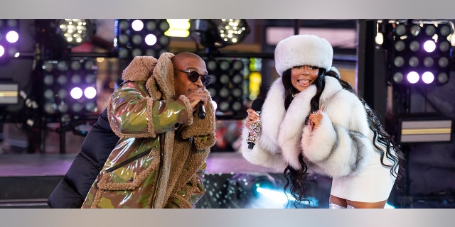 Ja Rule and Ashanti perform at the Times Square New Year's Eve celebration on Friday, Dec. 31, 2021, in New York City.