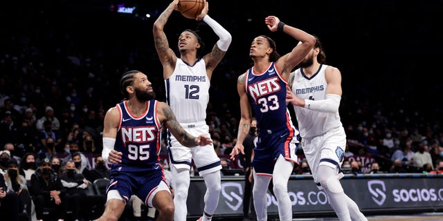 The NBA announced before the game that Morant (12) was named the player of the week in the Western Conference