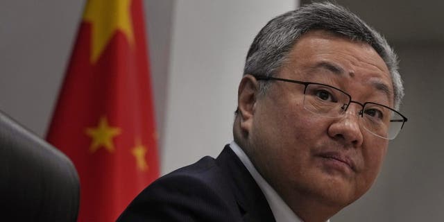 Fu Cong, the director general of the Foreign Ministry's arms control department, attends a press conference on nuclear arms control in Beijing, China, Tuesday, Jan. 4, 2022. 