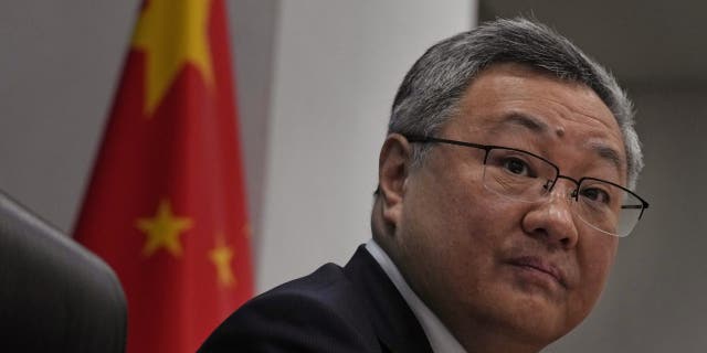 Fu Cong, the director general of the Foreign Ministry's arms control department, attends a press conference on nuclear arms control in Beijing, China, Tuesday, Jan. 4, 2022.