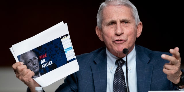 Dr. Anthony Fauci, director of the National Institute of Allergy and Infectious Diseases and chief medical adviser to the president, testifies before a Senate Health, Education, Labor, and Pensions Committee hearing to examine the federal response to COVID-19 and new emerging variants, Tuesday, Jan. 11, 2022 on Capitol Hill in Washington. (Greg Nash/Pool via AP)