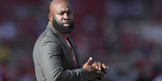 San Francisco 49ers director of personnel Ran Carthon before a game against the Minnesota Vikings in Santa Clara, California on November 28, 2021.