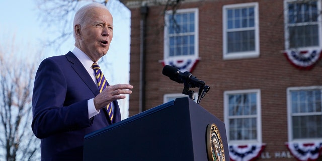 President Joe Biden speaks in support of changing the Senate filibuster rules to ensure the right to vote is defended, at Atlanta University Center Consortium, on the grounds of Morehouse College and Clark Atlanta University, Tuesday, Jan. 11, 2022, in Atlanta.