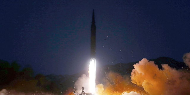 This photo provided by the North Korean government shows what it says a test launch of a hypersonic missile on Jan. 11, 2022 in North Korea. (Korean Central News Agency/Korea News Service via AP, File)