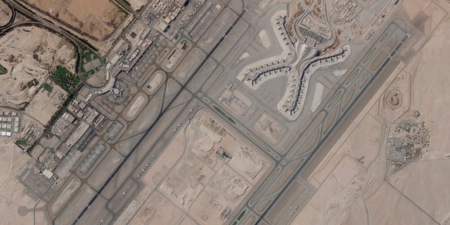 US Condemns Houthi Drone Attack On UAE Oil Facility - Fox News 3 In a satellite photo by Planet Labs PBC, Abu Dhabi International Airport is seen Dec. 8, 2021. A suspected drone attack by Yemen's Houthi rebels targeting a key oil facility in Abu Dhabi killed three people and sparked a separate fire at Abu Dhabi's international airport on Monday, Jan. 17, 2022, police said. (Planet Labs PBC via AP)