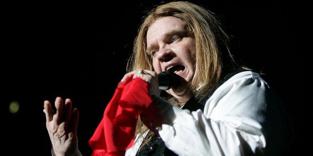 Meat Loaf appears on stage during the first concert of his tour through Germany in Hamburg, northern Germany, Tuesday, June 12, 2007. (Associated Press)