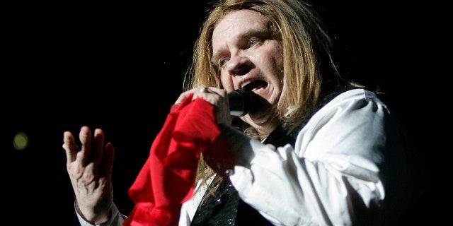 Meat Loaf appears on stage during the first concert of his tour through Germany in Hamburg, northern Germany, Tuesday, June 12, 2007. (Associated Press)