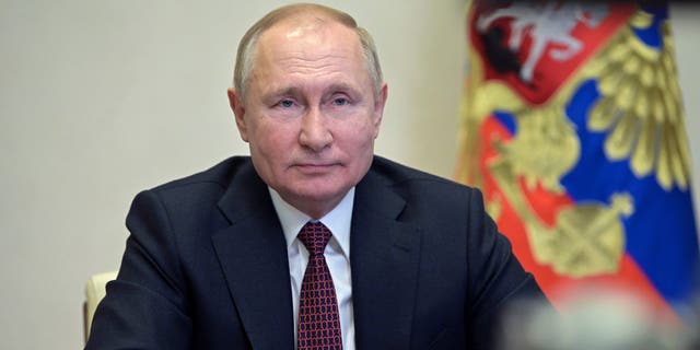 俄罗斯总统弗拉基米尔·普京在俄罗斯莫斯科，2022年1月25日，星期二。
