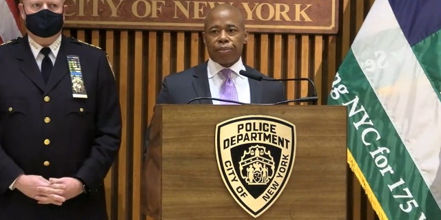 NYC Mayor Eric Adams speaks during a Jan. 14, 2022, press conference (Twitter)