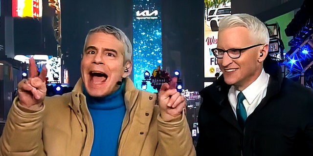 CNN's New Year's Eve co-host Andy Cohen drunkenly took a swipe at his ABC rival Ryan Seacrest. 