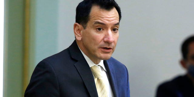 In this June 16, 2020, file photo, Assembly Speaker Anthony Rendon, D-Lakewood, urges lawmakers to approve the state budget bill at the Capitol in Sacramento, Calif.