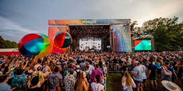 A general view of the atmosphere at Moon Taxi's performance at the Bonnaroo Music & Arts Festival on June 10, 2018 in Manchester, Tennessee.