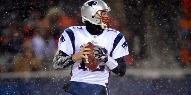 New England Patriots quarterback Tom Brady in action against the Chicago Bears at Soldier Field.