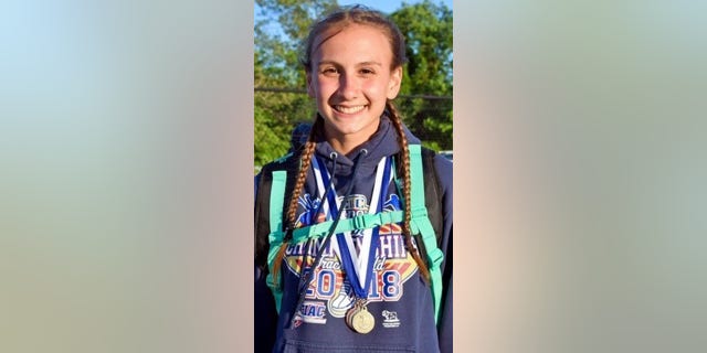 Chelsea Mitchell, age 16 (11th grade), at the Connecticut State Open Championship on June 3, 2019. (Photo credit: Christy Mitchell)