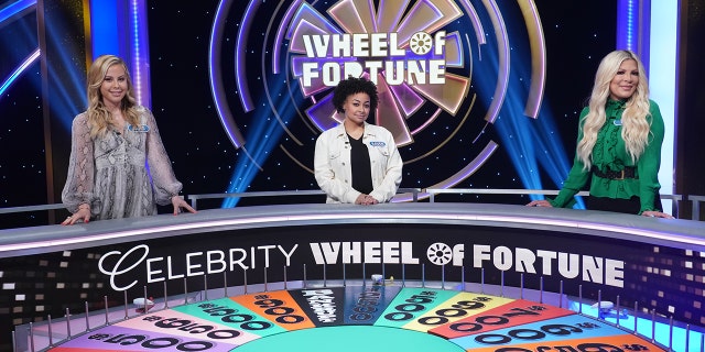 Tara Lipinski, Raven-Symoné and Tori Spelling competed on "Celebrity Wheel of Fortune."