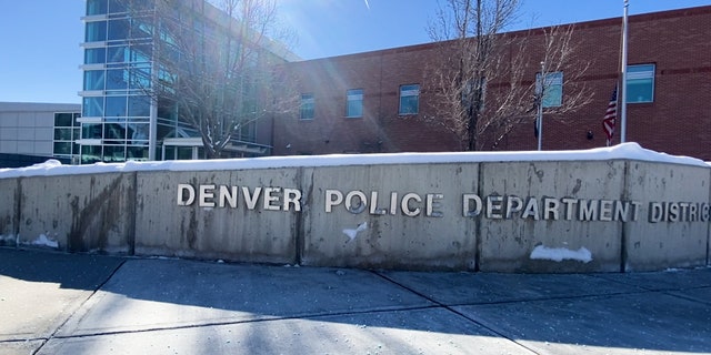 Photo of Denver Police Department sign in Colorado.