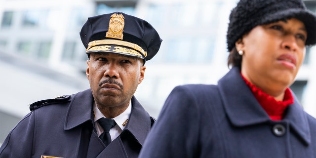 Mayor Muriel Bowser and Metropolitan Police Department Chief Robert Contee Nov. 29, 2021. 