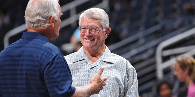 Former NFL Coach Dan Reeves takes in the game of the Atlanta Dream against the Seattle Storm in Game Three of the 2010 WNBA Finals on Sept. 16, 2010 at Philips Arena in Atlanta, Georgia.