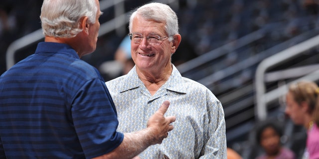 Former NFL Coach Dan Reeves takes in the game of the Atlanta Dream against the Seattle Storm in Game Three of the 2010 WNBA Finals on Sept. 16, 2010 at Philips Arena in Atlanta, Georgia.