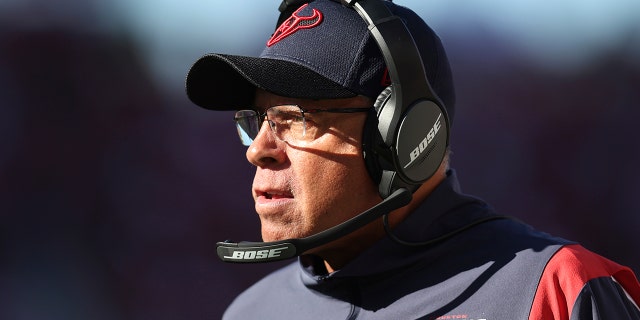 Houston Texans head coach David Culley watches from the sideline during the first half of his team's NFL football game against the San Francisco 49ers in Santa Clara, California, Sunday, Jan. 2, 2022.