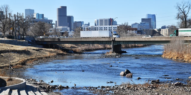 The South Platte River in Denver March 3, 2021.