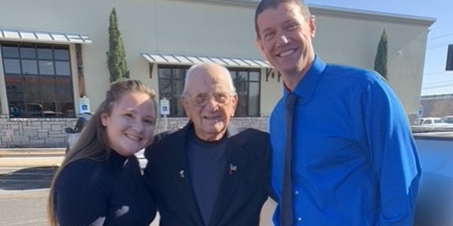 In November, Huisenga told Tess Gooding (left), a social worker at the West Texas VA in San Angelo, that he had always regretted not graduating from high school.