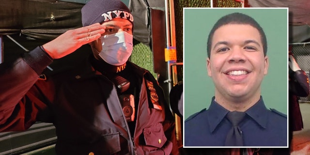 NYPD mourns slain officer Jason Rivera, who was only 22. His and his wife, Dominique — who gave an emotional eulogy on Friday in Manhattan — were married in October 2021. The couple grew up together as children.