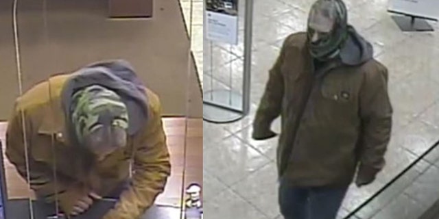 The FBI released images of the "Green Gaiter Bandit" in an effort to identify him.