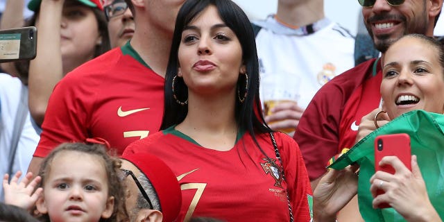 Rodriguez during the 2018 FIFA World Cup Russia group B match between Portugal and Morocco at Luzhniki Stadium on June 20, 2018, in Moscow, Russia. The couple, who have one child together, Alana Martina, announced they were expecting twins in October.