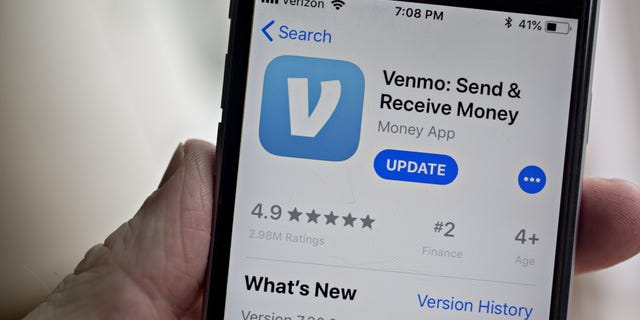 The Paypal Holdings Inc. Venmo app is displayed in the App Store for an Apple Inc. iPhone in this Monday, July 23, 2018, photo taken in Washington, DC, the United States.  Venmo said it processed more than $40 billion in payments in 2018 over the past 12 months, up 50 percent in the first quarter. 