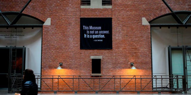 People visit the U.S. Holocaust Memorial Museum in Washington, D.C., on Feb. 26, 2020. (ERIC BARADAT/AFP via Getty Images)